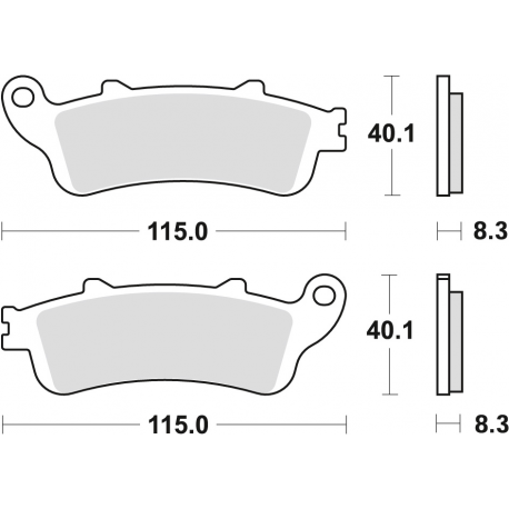 TRW Lucas, brzdové desky KH261 Sinter Street Honda NT 650 V DEAUVILLE 02-05 VFR 800 98-13, XL 1000 V 99-13 CBR 1100 97-08 STX
