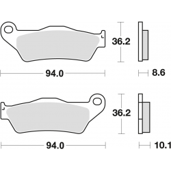 TRW Lucas, brzdové desky KH363 Organic, BMW R1100GS/R/RT/S 99-05 R1150GS/ADV/R/RS/RT 99-06 K1200GT/R/S 05-09 R1200C 98-05 R1200