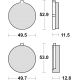 TRW Lucas, brzdové desky Organic, Suzuki GS 500 78-79, GS 550 77-81, GS 1000 78-80, přední