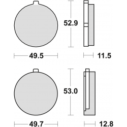TRW Lucas, brzdové desky Organic, Suzuki GS 500 78-79, GS 550 77-81, GS 1000 78-80, přední