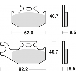 TRW Lucas, brzdové desky KH317 Sinter Offroad, Suzuki LTF 500 03-04, Yamaha YXR 660 04-06 YFM 700 RAPTOR 06-, zadní