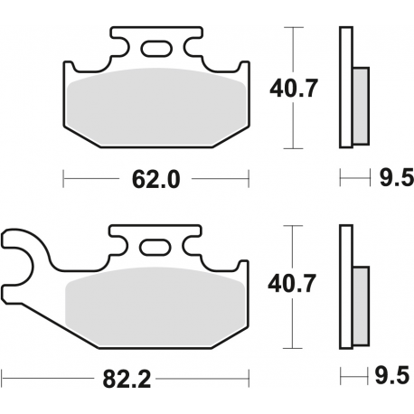 TRW Lucas, brzdové desky KH317 Sinter Offroad, Suzuki LTF 500 03-04, Yamaha YXR 660 04-06 YFM 700 RAPTOR 06-, zadní