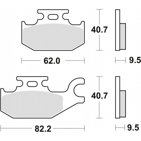TRW Lucas, brzdové desky KH307 Sinter Offroad, CAN-AM OUTLANDER 500 07-12 DS 650 01-07 OUTLANDER 650 / 800 07-12, Yamaha YFM 40