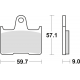 TRW Lucas, brzdové desky KH254 Sinter Street Suzuki GSXR 600 04-05, GSF 650 05-06, GSXR 750 04-05, GSX 1400 01-07, zadní