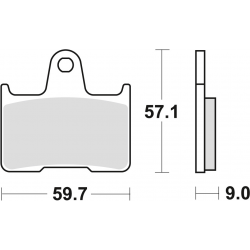 TRW Lucas, brzdové desky KH254 Sinter Street Suzuki GSXR 600 04-05, GSF 650 05-06, GSXR 750 04-05, GSX 1400 01-07, zadní