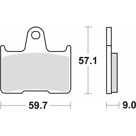 TRW Lucas, brzdové desky KH254 Sinter Street Suzuki GSXR 600 04-05, GSF 650 05-06, GSXR 750 04-05, GSX 1400 01-07, zadní