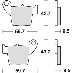 TRW Lucas, brzdové desky KH346 Sinter Offroad, (Racing) Honda CRF 250 04-, CRF 450 02-, zadní