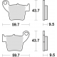 TRW Lucas, brzdové desky KH346 Sinter Offroad, Honda CRF 250 04-, CRF 450 02-, zadní
