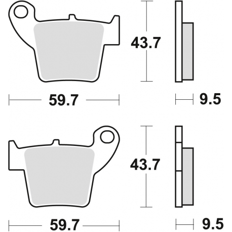 TRW Lucas, brzdové desky KH346 Sinter Offroad, Honda CRF 250 04-, CRF 450 02-, zadní