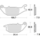TRW Lucas, brzdové desky KH343 Organic, Honda CBR 125 04-10, XL 125 V VARADERO 01-13, Yamaha YZF 150 14-, zadní