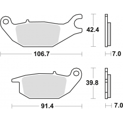TRW Lucas, brzdové desky KH343 Organic, Honda CBR 125 04-10, XL 125 V VARADERO 01-13, Yamaha YZF 150 14-, zadní