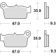 TRW Lucas, brzdové desky KH367 Sinter Offroad, (Racing) Kawasaki KXF 250 04-, KLX 450 07-, KXF 450 04-, KXE 450 10-, Suzuki