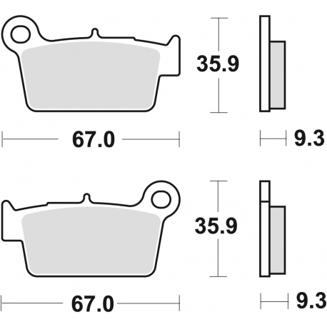 TRW Lucas, brzdové desky KH367 Sinter Offroad, (Racing) Kawasaki KXF 250 04-, KLX 450 07-, KXF 450 04-, KXE 450 10-, Suzuki