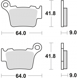 TRW Lucas, brzdové desky KH368 Sinter Offroad, (Racing) BMW G 450 X / SMR 08-11, KTM EXC / SX 125 04-16, EXC / SX 250 03-17,
