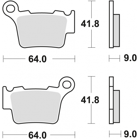 TRW Lucas, brzdové desky KH368 Sinter Offroad, BMW G450X/SMR 08-11, KTM EXC/SX125 04-16 EXC/SX250 03-17 EXC300 04-, EXC350 10-,