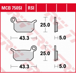 TRW Lucas, brzdové desky KH325 Sinter Offroad, KTM SXE -5 ELECTRIC 19- SX 50 09-, SX 65 04-08, Husqvarna EE-5 19-, CR 50 06-, S