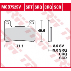 TRW Lucas, brzdové desky KH379 Carbon Racing, (Racing) Kawasaki HP2 18-, ZX10R 08-15, Suzuki GSXR 600 / 750 04-10, GSXR 1000