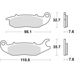 TRW Lucas, brzdové desky KH375 Organic, Honda CBF 125 09-16, CBR 125 04-17, přední