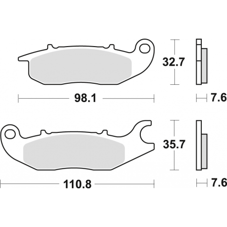 TRW Lucas, brzdové desky KH375 Organic, Honda CBF 125 09-16, CBR 125 04-17, přední