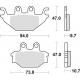 TRW Lucas, brzdové desky KH377 Sinter Offroad, CAN-AM DS 250 08-15, Kawasaki KVF 300 13-, přední/zadní