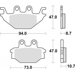 TRW Lucas, brzdové desky KH377 Sinter Offroad, CAN-AM DS 250 08-15, Kawasaki KVF 300 13-, přední/zadní
