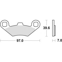 TRW Lucas, brzdové desky KH159 Sinter Offroad, Polaris SPORTSMAN 400 98-, SCRAMBLER 500 01-10, SPORTSMAN 700 / 800 07-09, přední