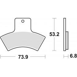 TRW Lucas, brzdové desky KH270 Sinter Offroad, Polaris SCRAMBLER / EXPLORER 400 98-02, SCRAMBLER 500 98-04, zadní