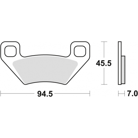 TRW Lucas, brzdové desky KH395 Sinter Offroad, ARCTIC CAT ATV 300 10-, TRV 450 11-, TBX / TRV 500 05-, PROWLER 700 08-, TRV 100