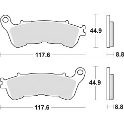 TRW Lucas, brzdové desky KH388 Sinter Street Honda CBF 500 04-08, CBF 600 04-15, NT 700 V 06-13, XL 700 V 08-13, XL 1000 V 04-