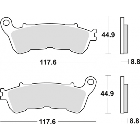 TRW Lucas, brzdové desky KH388 Sinter Street Honda CBF 500 04-08, CBF 600 04-15, NT 700 V 06-13, XL 700 V 08-13, XL 1000 V 04-