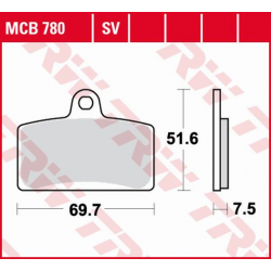 TRW Lucas, brzdové desky KH399 Organic, Aprilia RS4 50 11-, RS4 125 11-, TUONO 125 17-, přední