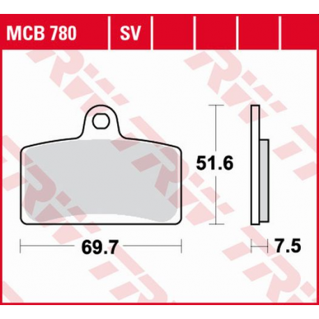 TRW Lucas, brzdové desky KH399 Organic, Aprilia RS4 50 11-, RS4 125 11-, TUONO 125 17-, přední