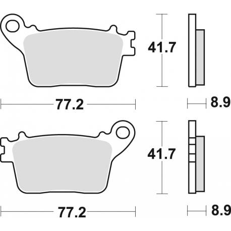 TRW Lucas, brzdové desky KH436 Sinter CB 600 HORNET 07-15, CBR 600 RR 07-16, CBR 1000 FIREBLADE 06-19, Kawasaki ZX6R 636 13-,
