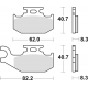 TRW Lucas, brzdové desky KH414 Sinter Offroad, Suzuki LTA 400 08-, LTA 450 06-12, LTA 500 09-, LTA 750 08-,