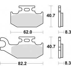 TRW Lucas, brzdové desky KH414 Sinter Offroad, Suzuki LTA 400 08-, LTA 450 06-12, LTA 500 09-, LTA 750 08-,