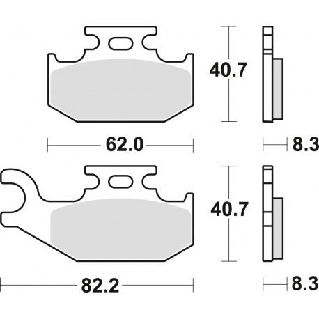 TRW Lucas, brzdové desky KH414 Sinter Offroad, Suzuki LTA 400 08-, LTA 450 06-12, LTA 500 09-, LTA 750 08-,