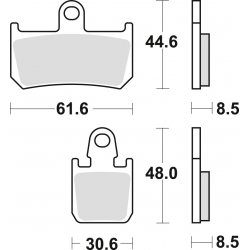 TRW Lucas, brzdové desky KH442/4 Sinter Street Yamaha R1 06-14, MT-01 05-12, XV 1700 09-16, přední