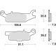 TRW Lucas, brzdové desky KH443 Sinter Offroad, Yamaha RAPTOR YFM 250 08-20, GRIZZLY YFM 550 09-20, GRIZZLY YFM 700 07-20, levá s