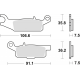 TRW Lucas, brzdové desky KH443 Sinter Offroad, Yamaha RAPTOR YFM 250 08-20, GRIZZLY YFM 550 09-20, GRIZZLY YFM 700 07-20, pravá