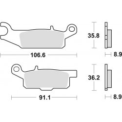 TRW Lucas, brzdové desky KH446 Sinter Offroad, Yamaha YFM 550 GRIZZLY 09-, YFM 700 GRIZZLY 07-, zadní