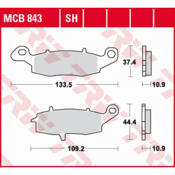 TRW Lucas, brzdové desky KH231/2 Sinter Street Kawasaki VN 900 06-17, VN 1500 98-03, VN 1600 03-08, VN 1700 09-17, VN 2000 04-