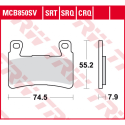 TRW Lucas, brzdové desky KH265/296 Sinter Street Kawasaki ZX-6R 636 NINJA 13-15, ZX-6R 636 NINJA 16-17, ZX 636 G ZX6R NINJA AB