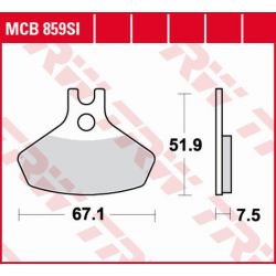 TRW Lucas, brzdové desky KH468 Sinter Offroad, CAN-AM DS. 450 08-15, přední
