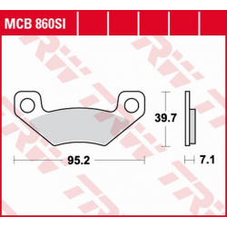 TRW Lucas, brzdové desky KH468 Sinter Offroad, CAN-AM DS 450 08-15, zadní