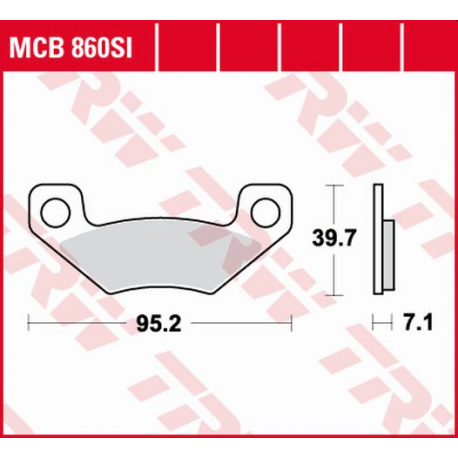 TRW Lucas, brzdové desky KH468 Sinter Offroad, CAN-AM DS 450 08-15, zadní