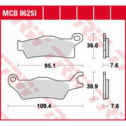 TRW Lucas, brzdové desky KH618 Sintered Off-Road CAN-AM OUTLANDER 800 / 1000 12-, RENEGADE 1000 12-, levé přední