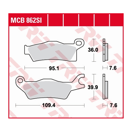 TRW Lucas, brzdové desky KH618 Sintered Off-Road CAN-AM OUTLANDER 800 / 1000 12-, RENEGADE 1000 12-, levé přední