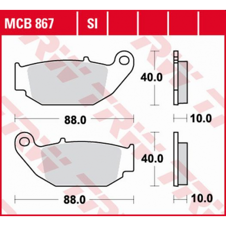 TRW Lucas, brzdové desky KH629 Organic, Honda CB 125 R / 300 R 18-, CRF 250 L 13-17, Suzuki GSX-R / S 18-, zadní
