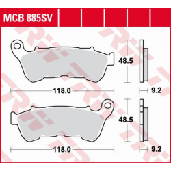 TRW Lucas, brzdové desky KH640 Sinter Street Harley-Davidson XL 883 14-19, XL 1200 14-19, přední