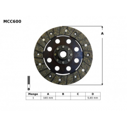 TRW Lucas, spojková lamela, BMW R45 81-86, R 65 85-93, R 80 / 100 80-96, (EBS6601)